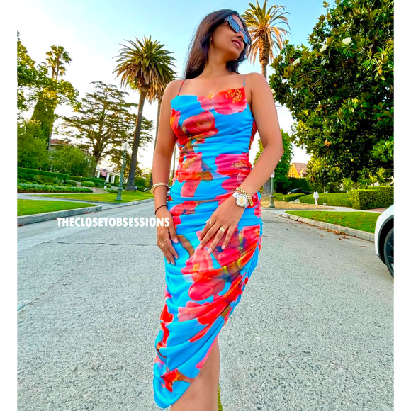 ZARA BLOGGER FAVE!!! Ruched Asymmetric Dress NWT - Picture 7 of 16